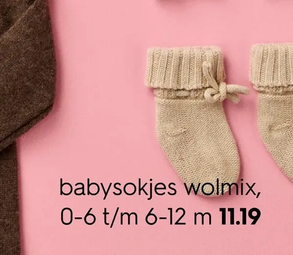 Aanbieding: babysokjes wolmix