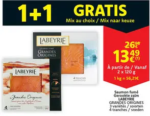 Offre: Saumon fumé / Gerookte zalm