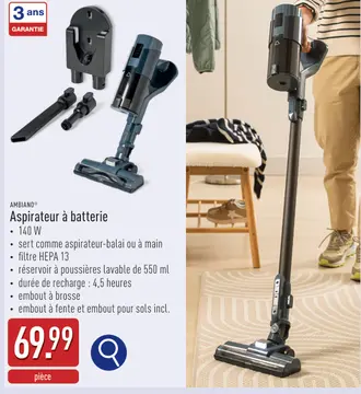 Offre: Aspirateur à batterie