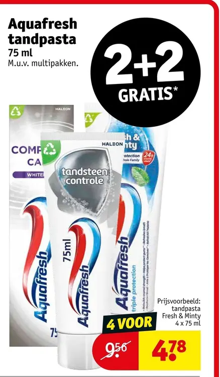 Aanbieding: Aquafresh tandpasta
