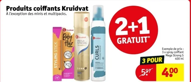 Offre: Produits coiffants