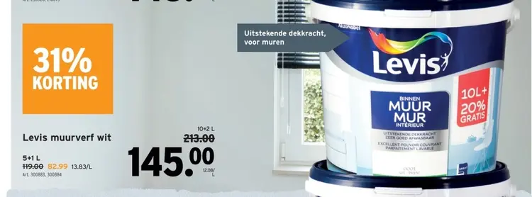 Promotie: muurverf wit