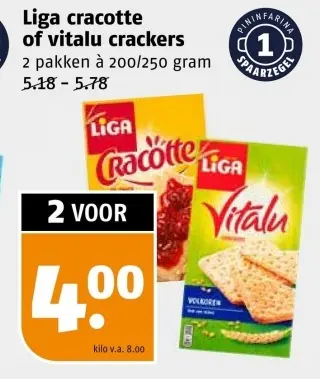 Aanbieding: cracotte of vitalu crackers