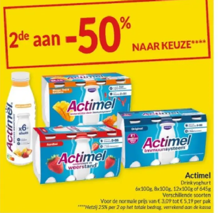 Promotie: Actimel Drinkyoghurt