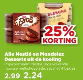 Aanbieding: Bros krakende mousse melkchocolade