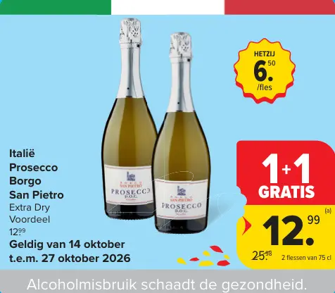 Promotie: Borgo Prosecco San Pietro Extra Dry