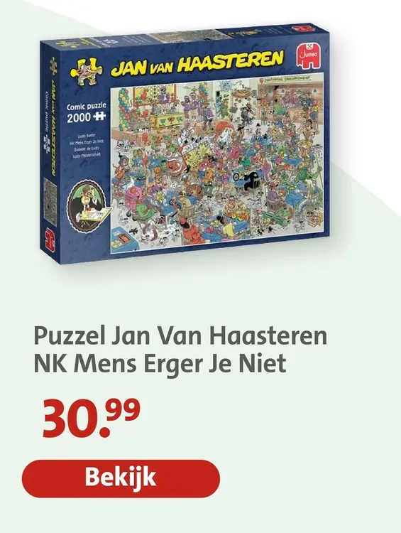 Aanbieding: Puzzel Jan Van Haasteren NK Mens Erger Je Nie