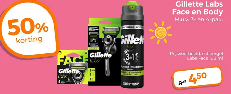 Aanbieding: Gillette Labs Face en Body