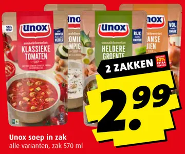 Aanbieding: Unox soep in zak