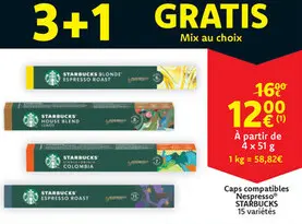 Offre: Starbucks Coffee Capsules