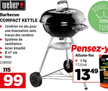 Aanbieding: Barbecue au charbon Compact Kettle 47 cm WEBER