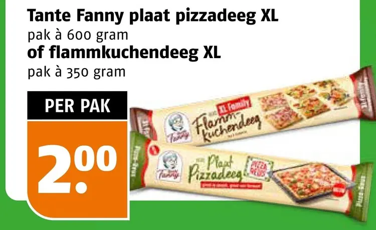 Aanbieding: Plaat pizzadeeg XL of flammkuchendeeg XL