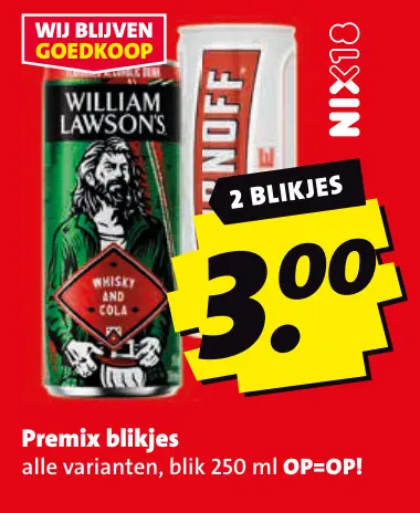 Aanbieding: Premix blikjes