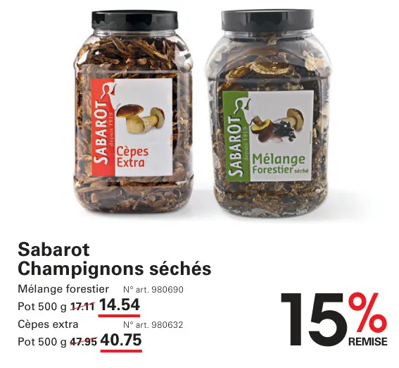 Offre: Champignons séchés