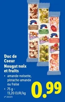 Offre: Nougat noix et fruits