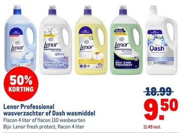 Aanbieding: Lenor Professional wasverzachter of Dash wasm