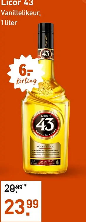 Aanbieding: Licor 43 Vanillelikeur