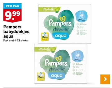 Aanbieding: Pampers babydoekjes aqua