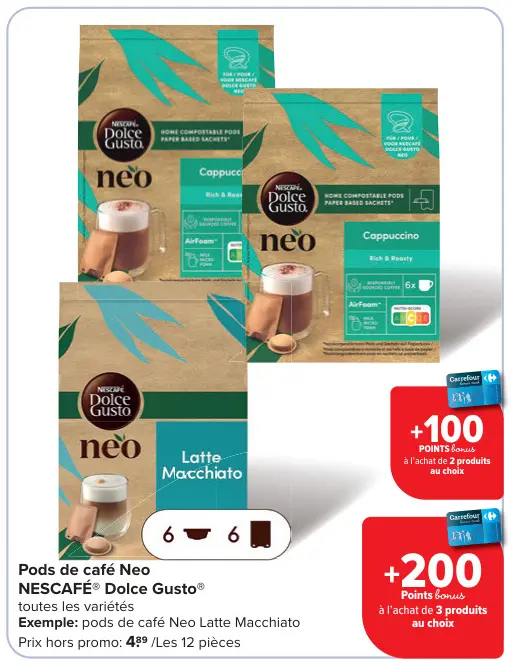 Offre: Pods de café Neo