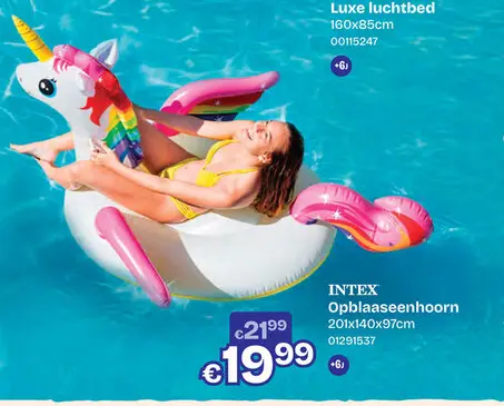 Aanbieding: Opblaaseenhoorn 201x140x97cm