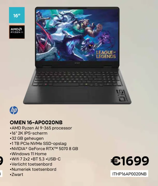 Aanbieding: Omen 16-ap0020nb
