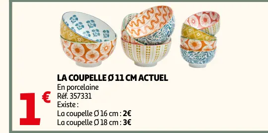 Promotie: La coupelle ø 11 cm actuel