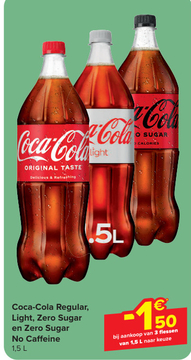 Aanbieding: Coca - Cola Regular , Light , Zero Sugar en Z