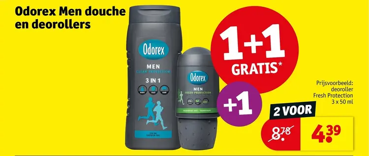 Aanbieding: Odorex Men douche en deorollers 