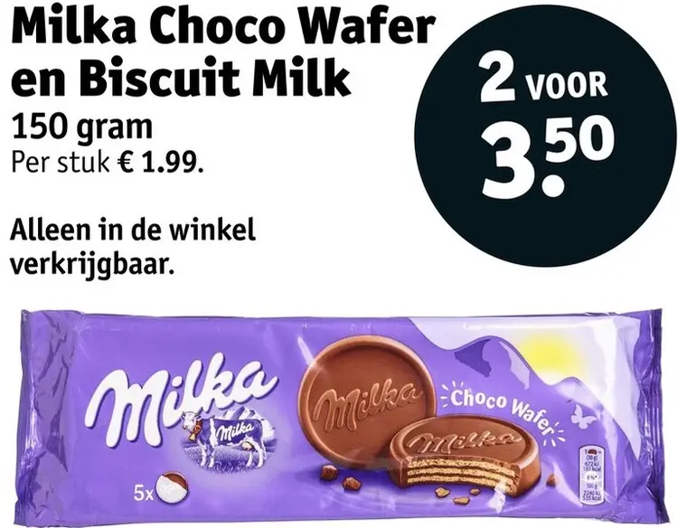 Aanbieding: Choco Wafer en Biscuit Milk