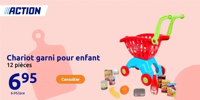 Offre: Chariot garni pour enfant