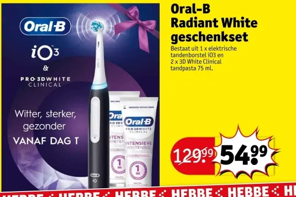 Promotie: Oral-B Radiant White geschenkset