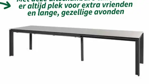 Promotie: uitschuifbare tuintafel