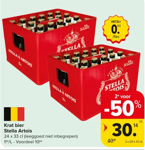 Promotie: Krat bier Stella Artois