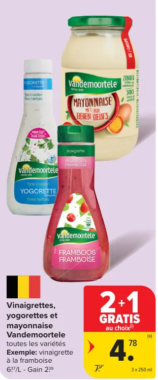 Offre: Vinaigrettes, yogorettes et mayonnaise