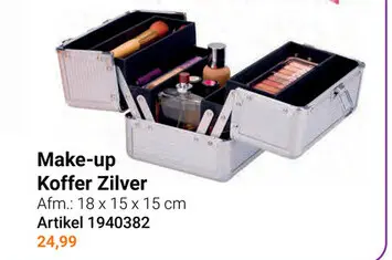 Aanbieding: Make-up Koffer Zilver