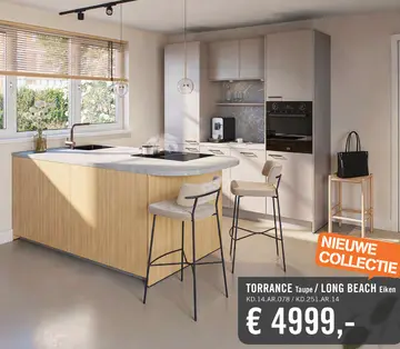 Aanbieding: TORRANCE Taupe / LONG BEACH Eiken