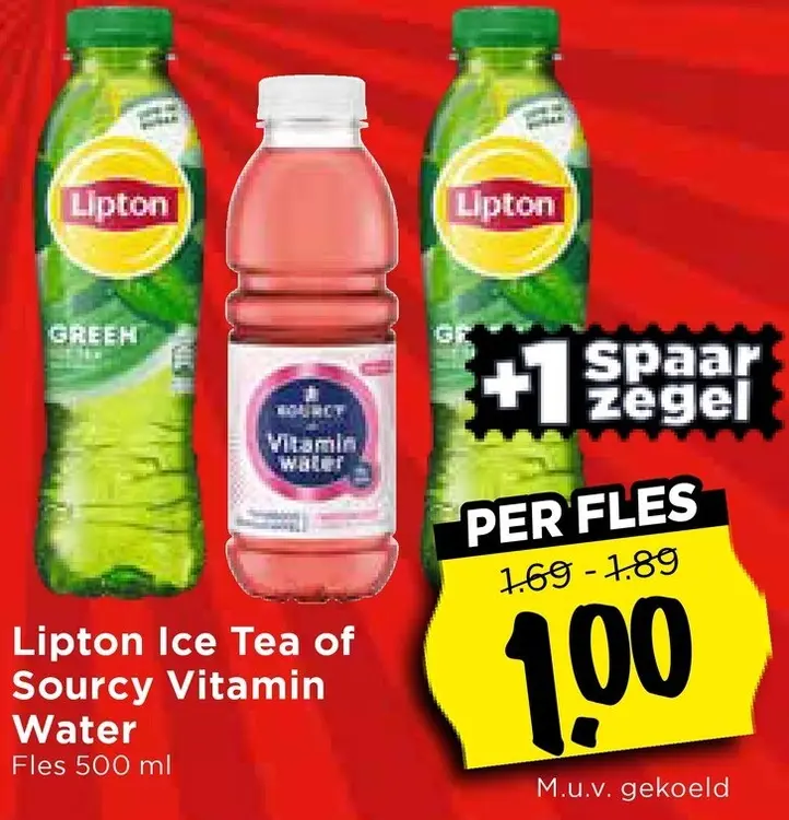 Aanbieding: Ice Tea of Vitamin Water