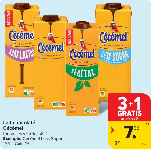 Offre: Lait chocolaté