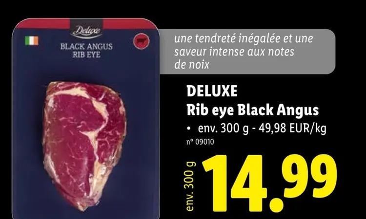 Offre: Deluxe Rib eye Black Angus