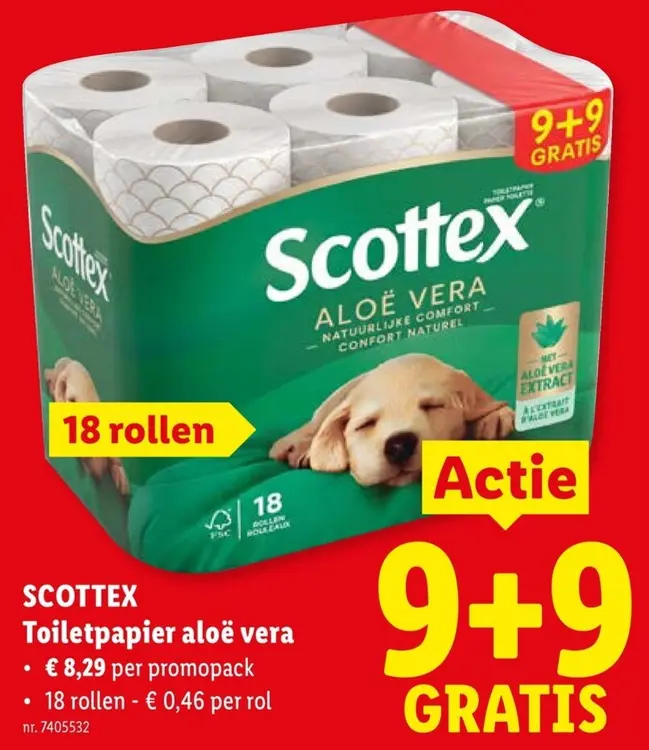 Promotie: Toiletpapier aloë vera