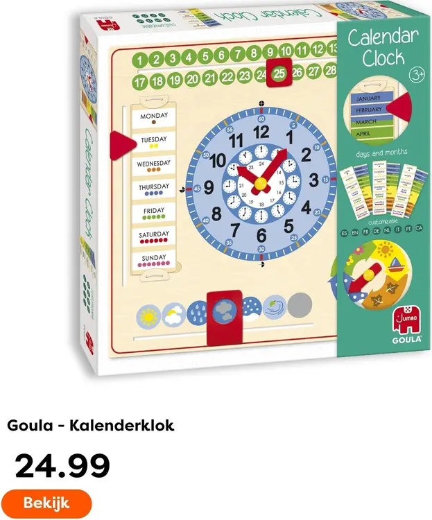 Aanbieding: Kalenderklok