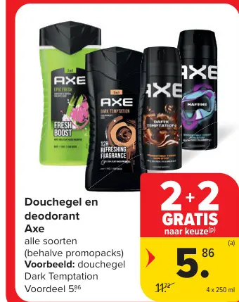 Promotie: Douchegel en deodorant