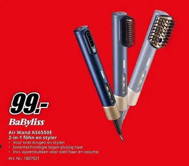 Aanbieding: Air Wand AS6550E 2-in-1 föhn en styler