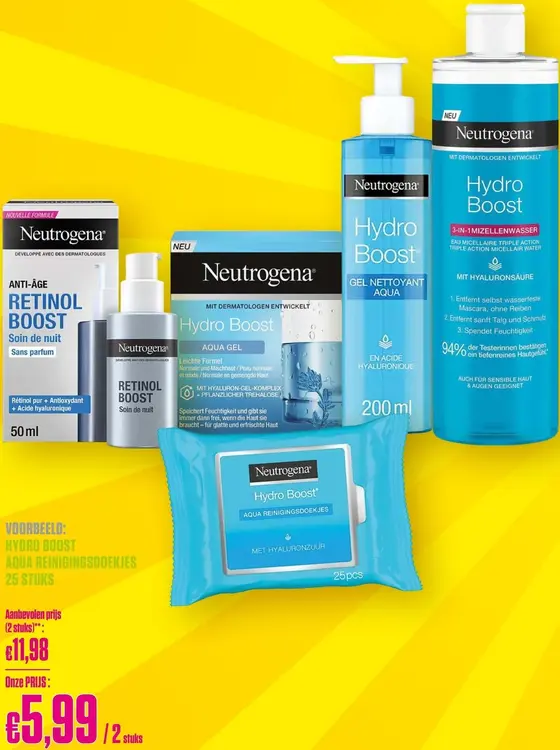Promotie: Hydro Boost Aqua Reinigingsdoekjes