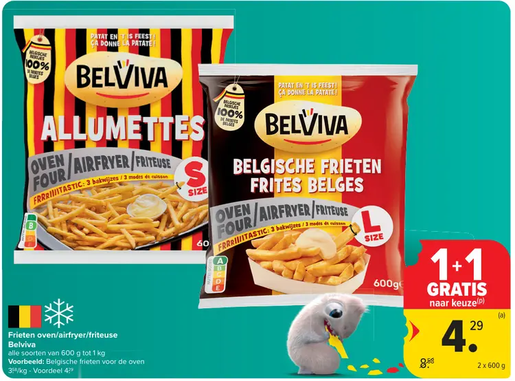 Promotie: Frieten oven/airfryer/friteuse