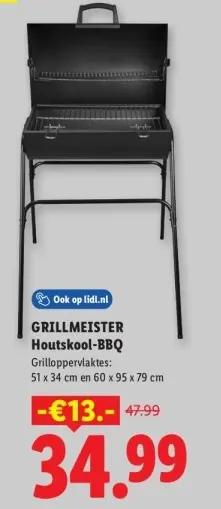 Aanbieding: Grillmeister Houtskool-BBQ