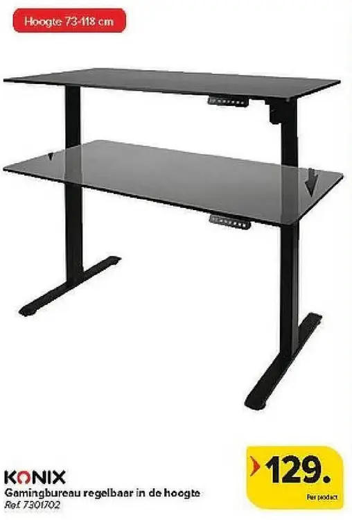 Promotie: Gamingbureau regelbaar in de hoogte