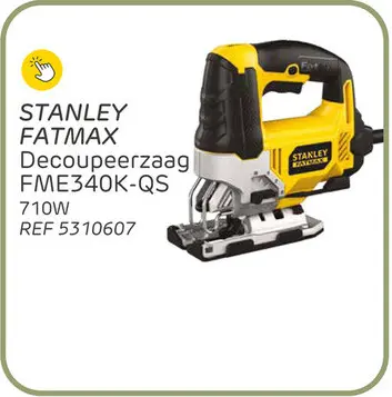 Promotie: Stanley fatmax decoupeerzaag fme340k-qs - 710w netstroom - pendelbeweging - variabele snelheid