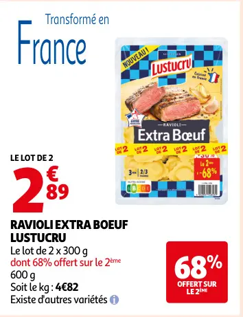 Offre: Ravioli extra boeuf