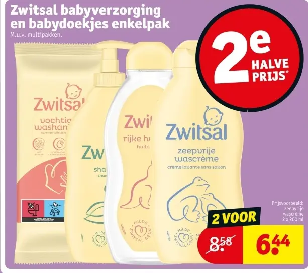 Aanbieding: Zwitsal babyverzorging en babydoekjes enkelpak